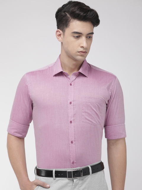 Park Avenue Men Purple Slim Fit Solid Formal Shirt