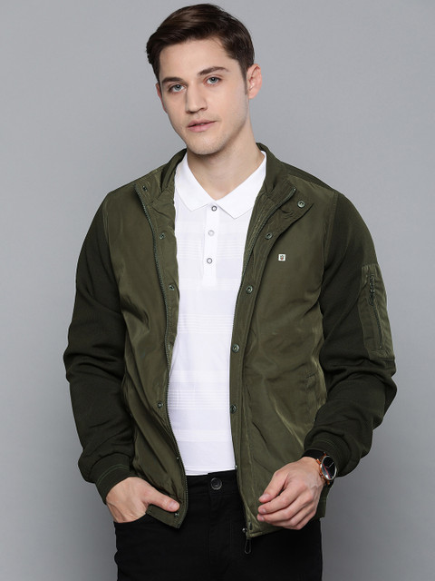 Louis Philippe Sport Men Olive Brown Solid Tailored Jacket
Louis Philippe Sport Men Olive Brown Solid Tailored Jacket