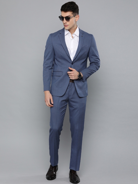 Louis Philippe Men Navy Blue Prema Press Slim Fit Self Design Single-Breasted Formal Suit
Louis Philippe Men Navy Blue Prema Press Slim Fit Self Design Single-Breasted Formal Suit