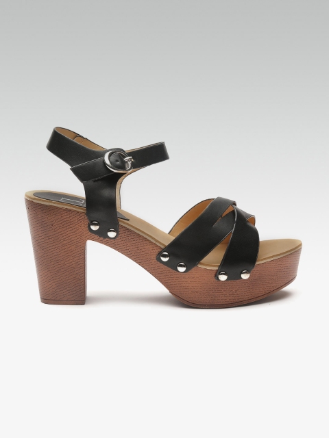 Carlton London Women Black Solid Platform Heels