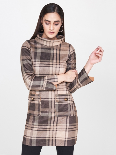 AND Women Pink & Grey Printed Tunic