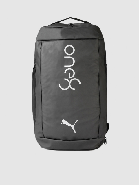 Puma Unisex Black Brand Logo Printed Backpack Cum Duffel Bag