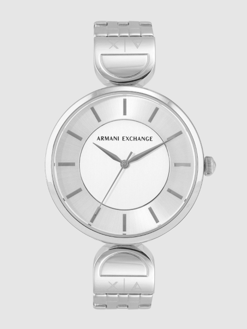 Armani Exchange Women Silver-Plated Brooke Analogue Watch