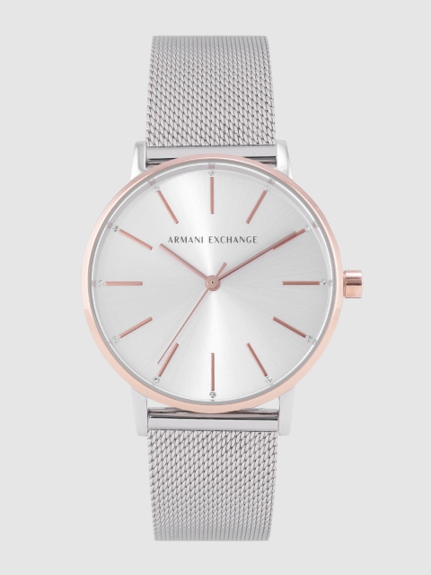 Armani Exchange Women Silver-Plated Lola Analogue Watch