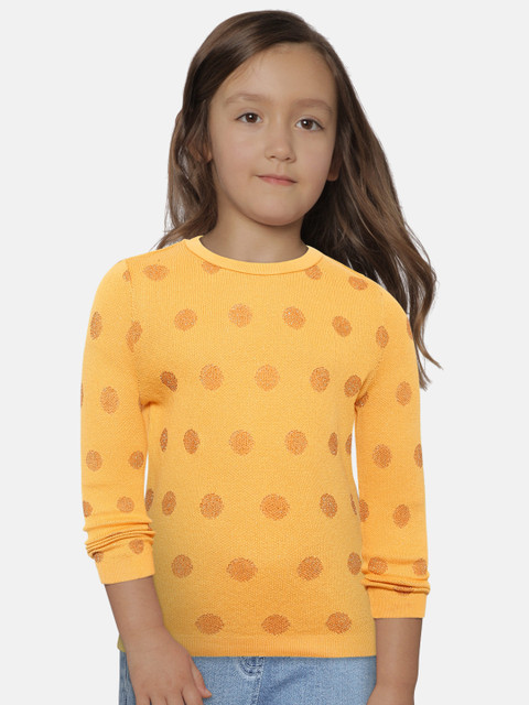 LC Waikiki Girls Mustard Yellow Polka Dot Patterned Pullover Sweater 
LC Waikiki Girls Mustard Yellow Polka Dot Patterned Pullover Sweater