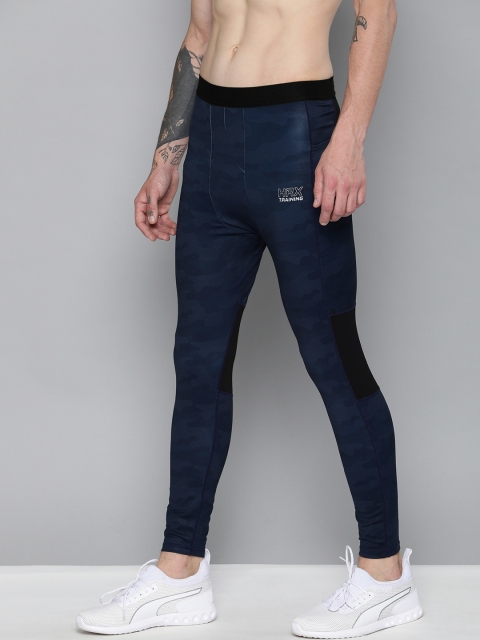 HRX by Hrithik Roshan Men Navy Blue Printed Rapid Dry Skinny Fit Mid Rise Training Tights
HRX by Hrithik Roshan Men Navy Blue Printed Rapid Dry Skinny Fit Mid Rise Training Tights