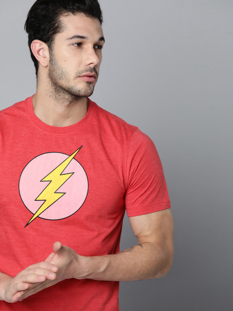 Justice League Men Coral Red & Pink Printed Round Neck T-shirt
Justice League Men Coral Red & Pink Printed Round Neck T-shirt