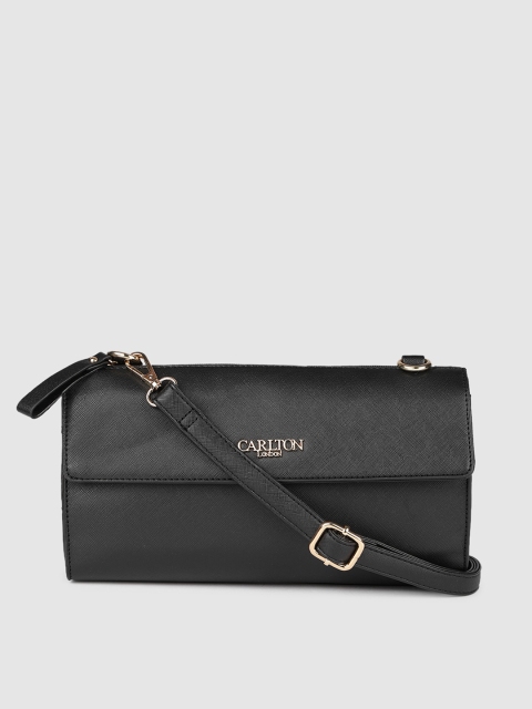 Carlton London Black Solid Sling Bag