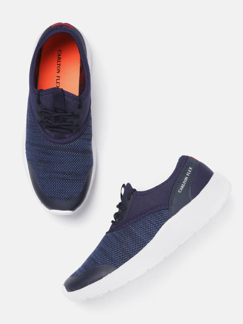 Carlton London sports Men Navy Blue Woven Design Running Shoes
Carlton London sports Men Navy Blue Woven Design Running Shoes