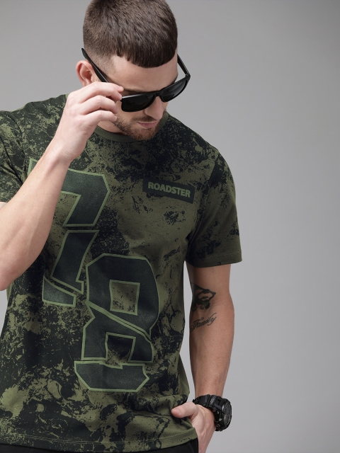The Roadster Lifestyle Co Men Olive Green Black Printed Round Neck Pure Cotton T-shirt
The Roadster Lifestyle Co Men Olive Green Black Printed Round Neck Pure Cotton T-shirt