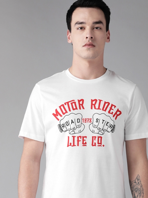 The Roadster Lifestyle Co Men White Red Graphic Printed Round Neck Pure Cotton T-shirt
The Roadster Lifestyle Co Men White Red Graphic Printed Round Neck Pure Cotton T-shirt
