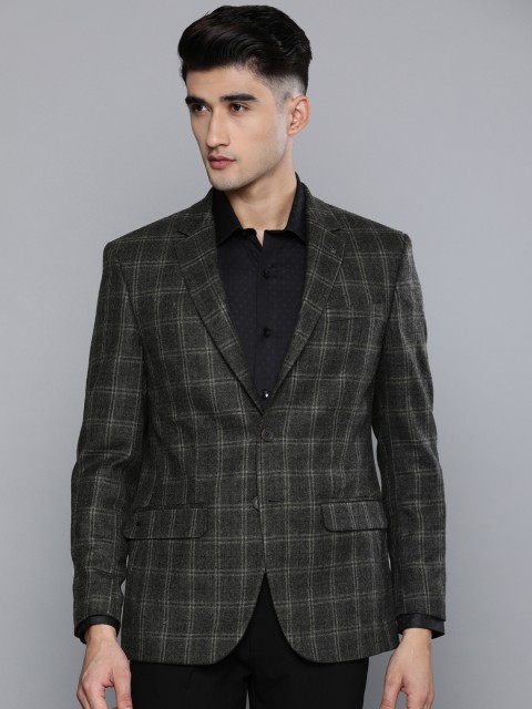 Louis Philippe Men Charcoal Grey Self Checked Tailored Fit Single Breasted Formal Blazer
Louis Philippe Men Charcoal Grey Self Checked Tailored Fit Single Breasted Formal Blazer