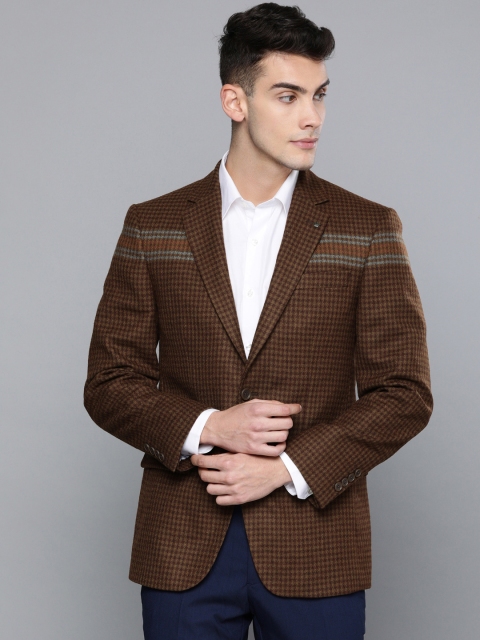 Louis Philippe Men Brown & Khaki Checked Tailored Fit Single Breasted Casual Woolen Blazer
Louis Philippe Men Brown & Khaki Checked Tailored Fit Single Breasted Casual Woolen Blazer