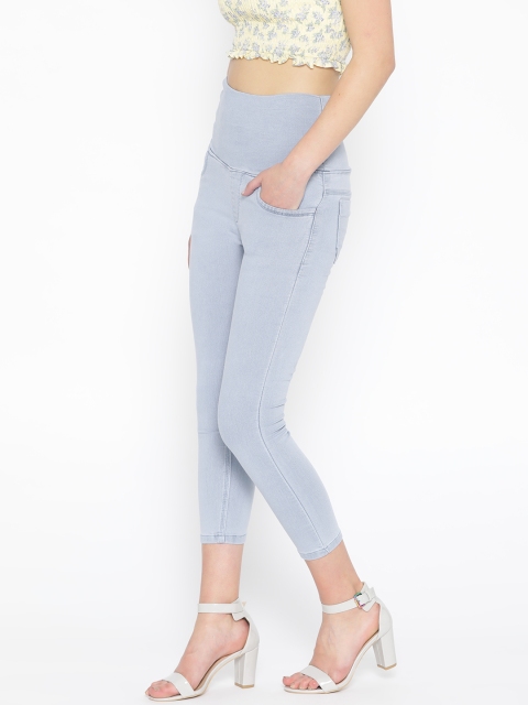 PARIS HAMILTON Women Blue Tummy Tucker High-Rise Slim Fit Jeggings
