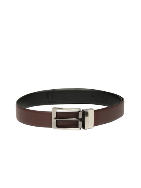 INVICTUS Men Black Solid Reversible Leather Belt