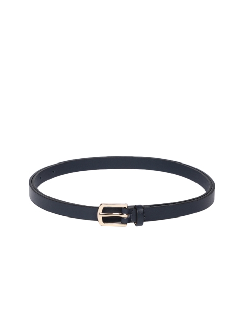 Mast & Harbour Women Navy Blue Solid Leather Belt
