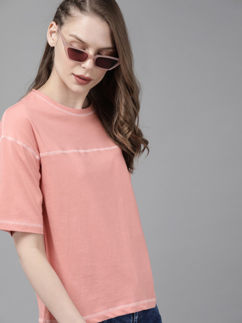 The Roadster Lifestyle Co Women Pink Solid Round Neck T-shirt With Embroidered Details
The Roadster Lifestyle Co Women Pink Solid Round Neck T-shirt With Embroidered Details
