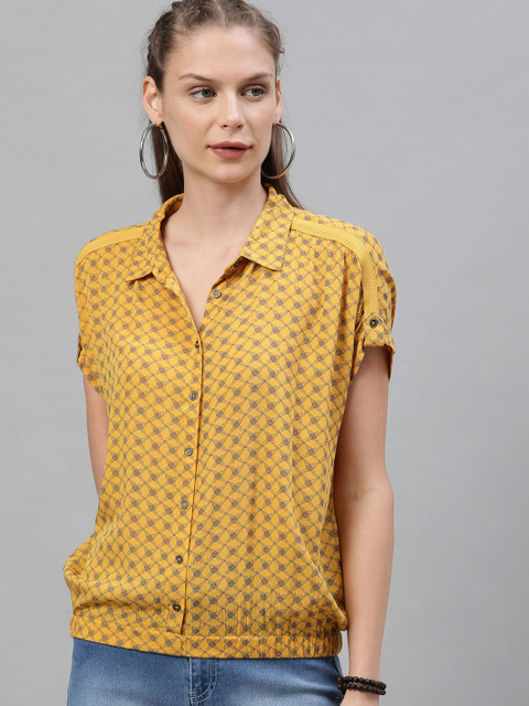 Roadster Women Mustard Yellow Checked Shirt Style Top
Roadster Women Mustard Yellow Checked Shirt Style Top