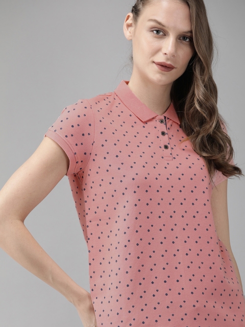 The Roadster Lifestyle Co Women Peach-Coloured Printed Polo Collar Pure Cotton T-shirt
The Roadster Lifestyle Co Women Peach-Coloured Printed Polo Collar Pure Cotton T-shirt