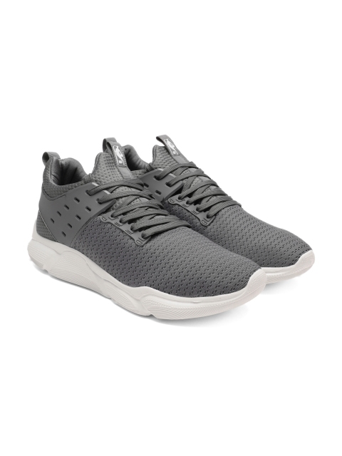 NBA Men Grey Woven Design Sneakers