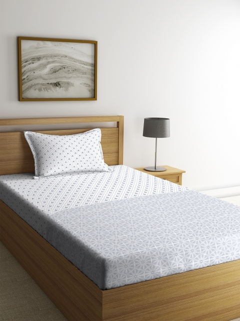 Portico New York White & Navy Blue 144 TC Cotton 1 Single Bedsheet with 1 Pillow Cover
Portico New York White & Navy Blue 144 TC Cotton 1 Single Bedsheet with 1 Pillow Cover