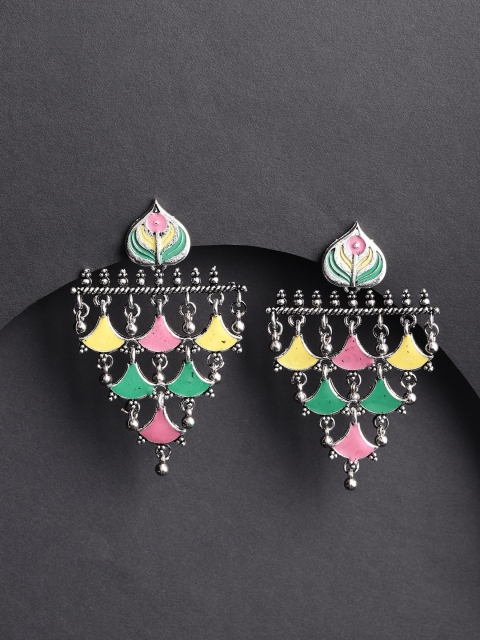 Priyaasi Oxidised Yellow & Pink German Silver-Plated Hand Painted Classic Drop Earrings
Priyaasi Oxidised Yellow & Pink German Silver-Plated Hand Painted Classic Drop Earrings
