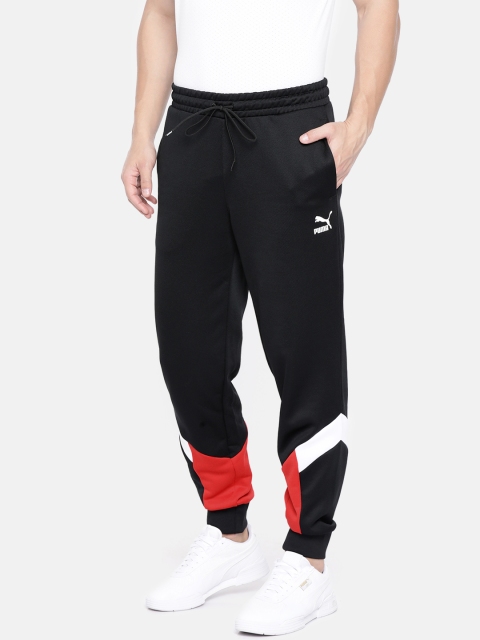 Puma Men Black Solid Straight Fit Joggers