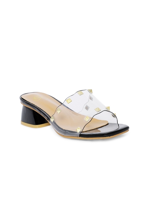 Sole To Soul Women Black Embellished Heels