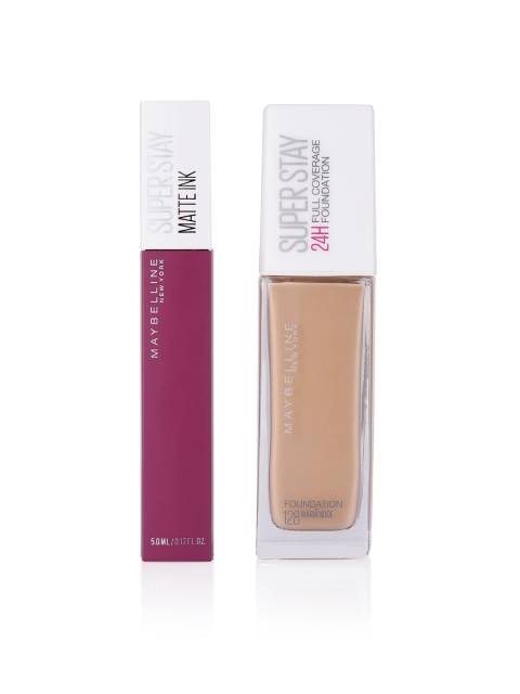 Maybelline Super Stay Matte Ink Liquid Lipstick + 24Hr Full Coverage Liquid Foundation, Pink
Maybelline Super Stay Matte Ink Liquid Lipstick + 24Hr Full Coverage Liquid Foundation, Pink