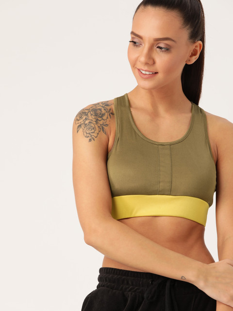 DressBerry Olive Green Solid Non-Wired Lightly Padded Sports Bra 27910
DressBerry Olive Green Solid Non-Wired Lightly Padded Sports Bra 27910