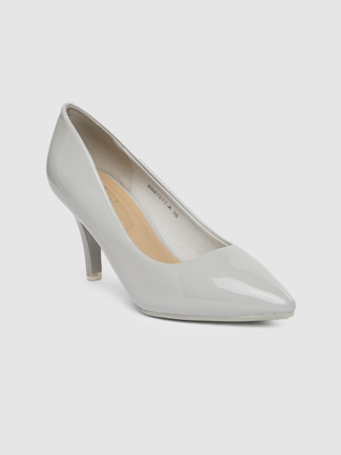 Tresmode Women Grey Solid Pumps