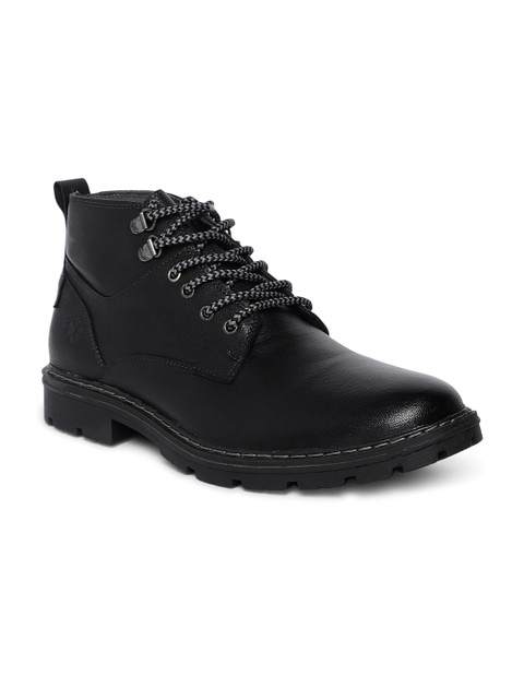 LEO CLAWS Men Black Solid Leather Mid-Top Flat Boots 
LEO CLAWS Men Black Solid Leather Mid-Top Flat Boots