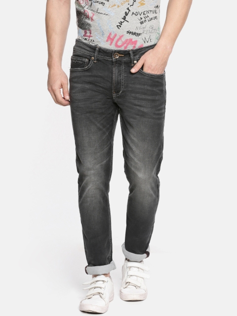 Being Human Men Grey Skinny Fit Mid-Rise Clean Look Stretchable Jeans