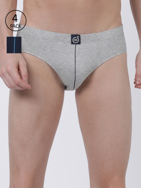 Macroman M-Series Men Pack of 4 Assorted Pro-Dry Low-Rise Briefs M501