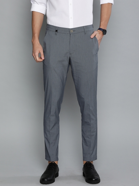 Louis Philippe Sport Men Grey & Black Self-Checked Comfy Tapered Fit Regular Trousers
Louis Philippe Sport Men Grey & Black Self-Checked Comfy Tapered Fit Regular Trousers