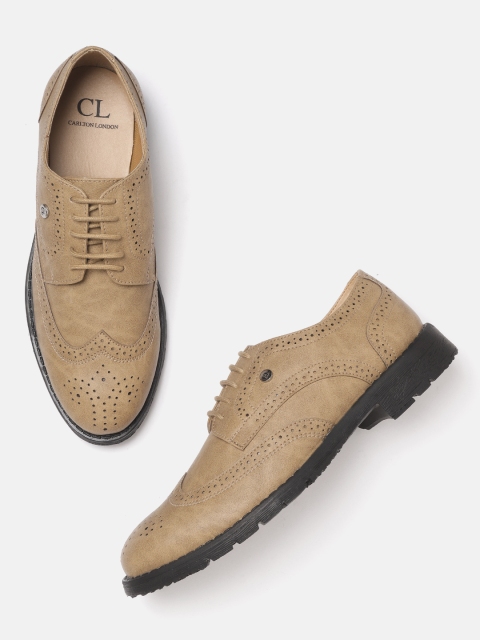 Carlton London Men Brown Perforated Derbys