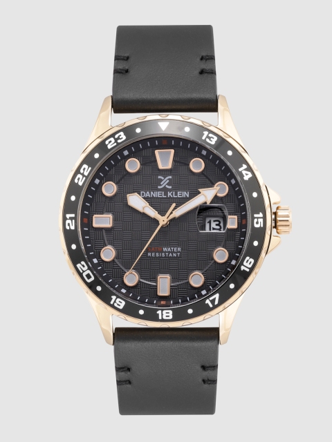 Daniel Klein Men Grey Textured Analogue Watch DK.1.12349