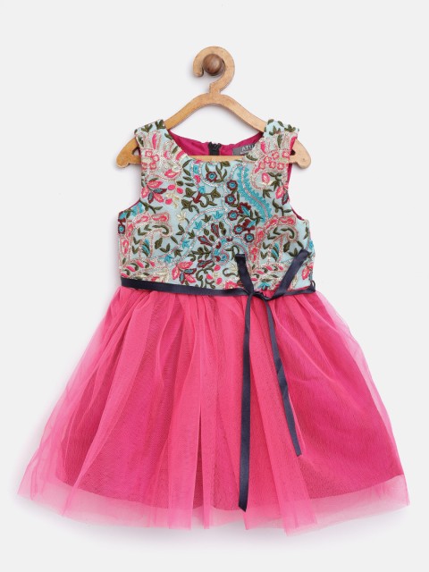 A.T.U.N All Things Uber Nice Girls Fuchsia & Blue Floral Embroidered Fit & Flare Dress
A.T.U.N All Things Uber Nice Girls Fuchsia & Blue Floral Embroidered Fit & Flare Dress