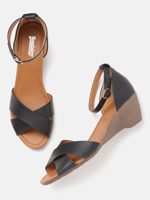 Roadster Women Black Solid Heels
