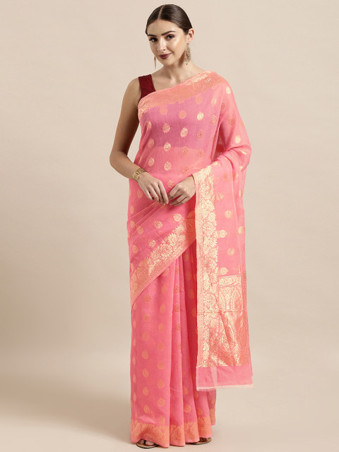 Satrani Peach-Coloured Silk Cotton Woven Design Jamdani Saree
Satrani Peach-Coloured Silk Cotton Woven Design Jamdani Saree