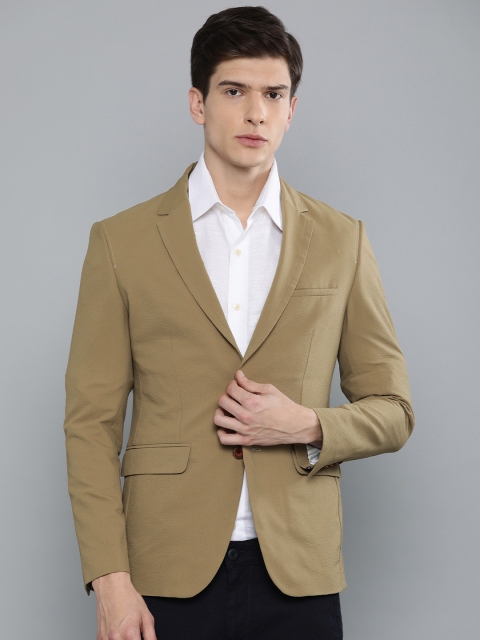 Louis Philippe Sport Men Khaki Self Design Single-Breasted Slim Fit Smart Casual Blazer
Louis Philippe Sport Men Khaki Self Design Single-Breasted Slim Fit Smart Casual Blazer
