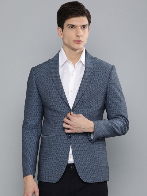 Louis Philippe Sport Men Blue Self Design Single-Breasted Slim Fit Smart Casual Pure Cotton Blazer
Louis Philippe Sport Men Blue Self Design Single-Breasted Slim Fit Smart Casual Pure Cotton Blazer