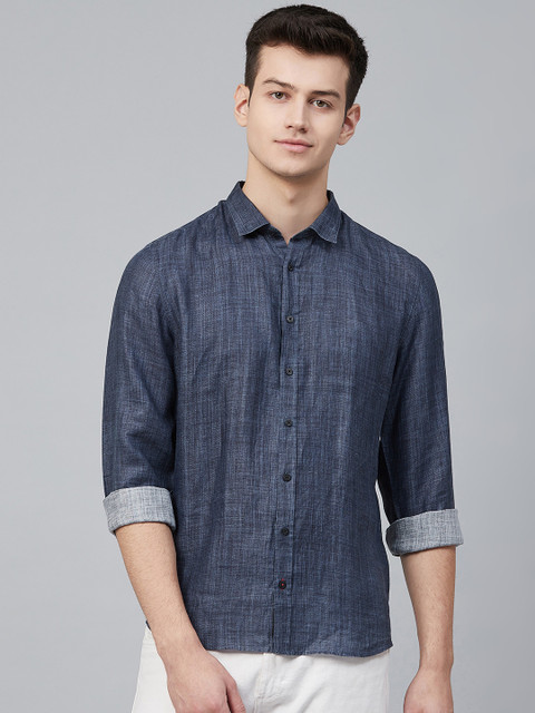 Blackberrys Men Navy Blue Linen Slim Fit Solid Casual Shirt
Blackberrys Men Navy Blue Linen Slim Fit Solid Casual Shirt