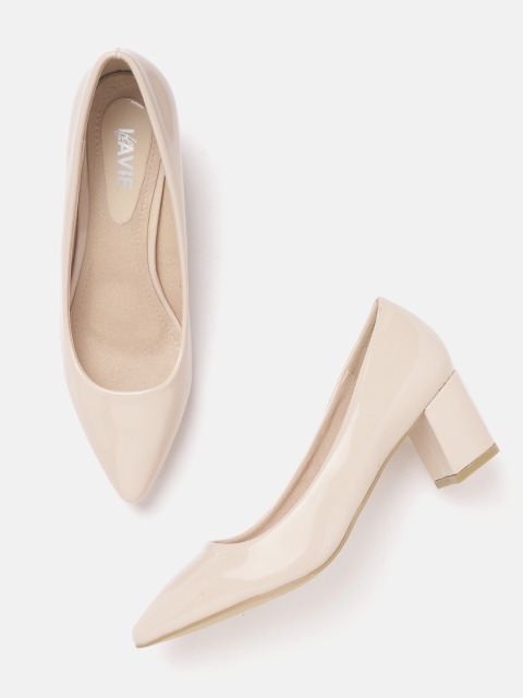 Lavie Women Beige Solid Pumps