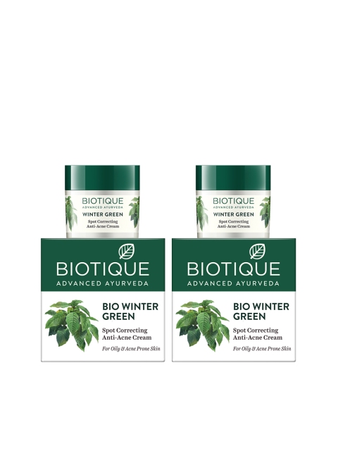 Biotique Pack of 2 Bio Winter Green Spot Correcting Anti-Acne Sustainable Cream 30g, White
Biotique Pack of 2 Bio Winter Green Spot Correcting Anti-Acne Sustainable Cream 30g, White