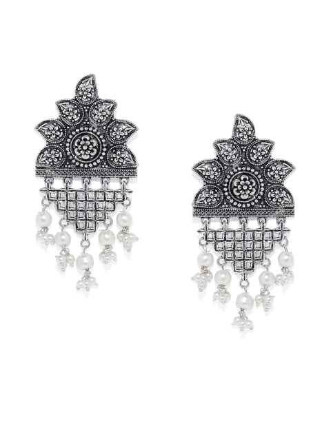 VIDRUKARIH Silver-Plated Classic Drop Earrings