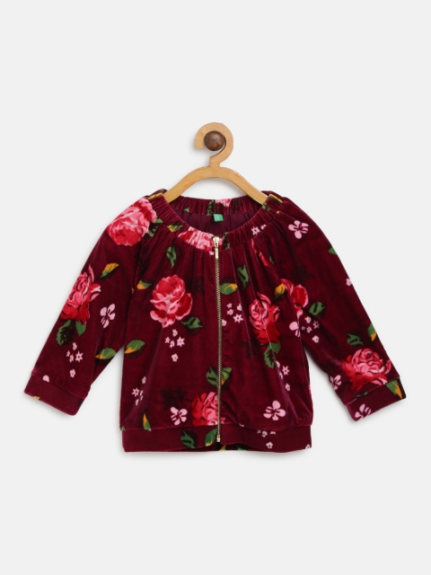 United Colors of Benetton Girls Burgundy & Pink Floral Print Velvet Finish Tailored Jacket
United Colors of Benetton Girls Burgundy & Pink Floral Print Velvet Finish Tailored Jacket