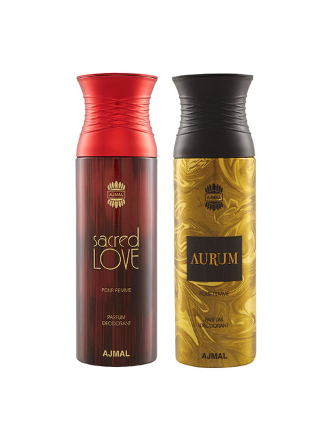 Ajmal Women Set Of 2 Deodorants 200ml, Gold
Ajmal Women Set Of 2 Deodorants 200ml, Gold
