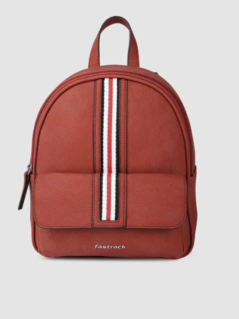 Fastrack Women Brown Solid Backpack