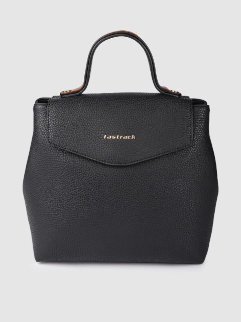 Fastrack Women Black Solid Backpack